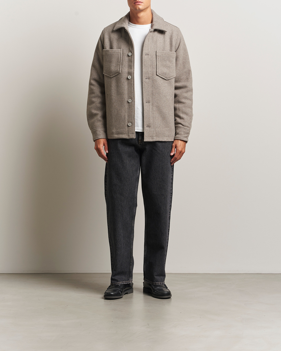 Heren | Jassen | Samsøe Samsøe | Pally Padded Shirt Jacket Elephant Skin