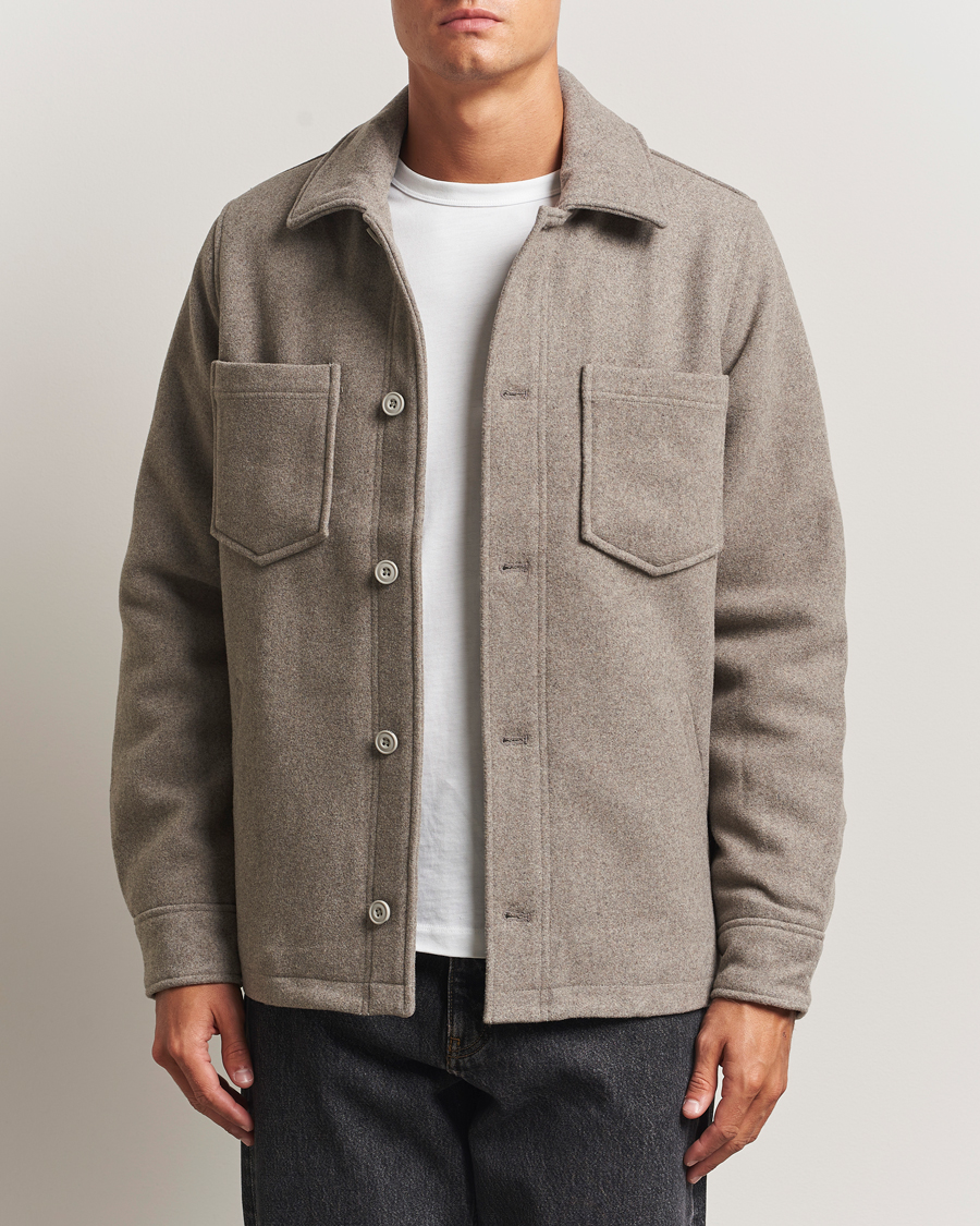 Heren | Jassen | Samsøe Samsøe | Pally Padded Shirt Jacket Elephant Skin