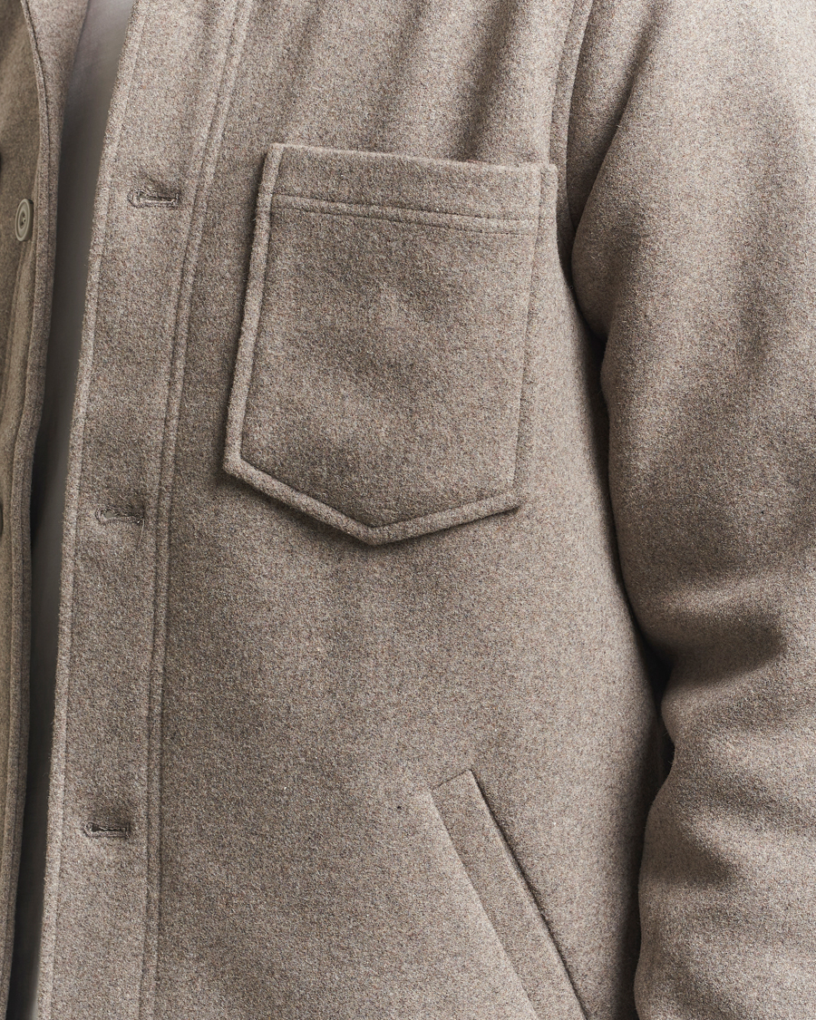 Heren | Jassen | Samsøe Samsøe | Pally Padded Shirt Jacket Elephant Skin