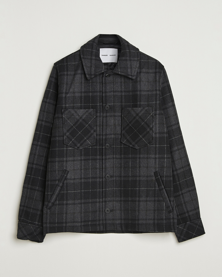 Heren | Jassen | Samsøe Samsøe | Pally Padded Shirt Jacket Black