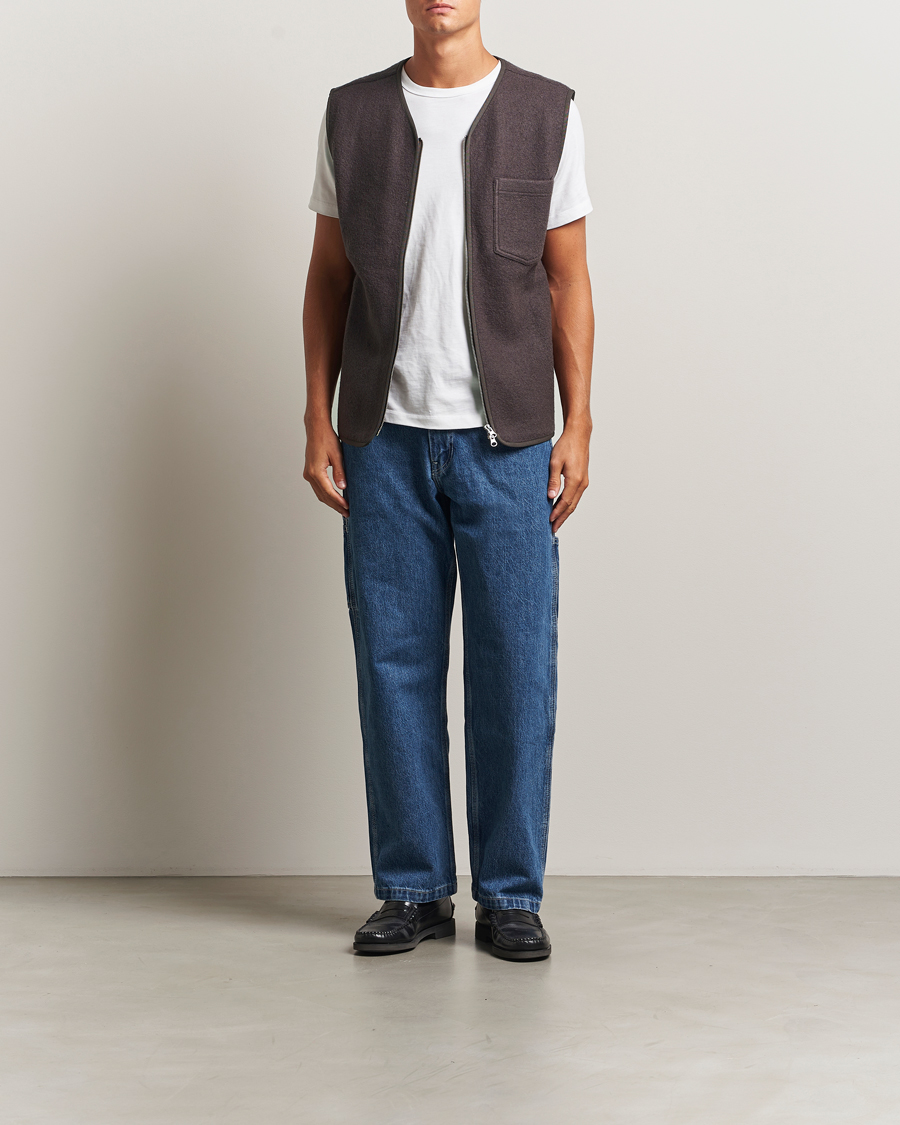 Heren | Jassen | Samsøe Samsøe | Hannes Boiled Wool Vest Turkish Coffee