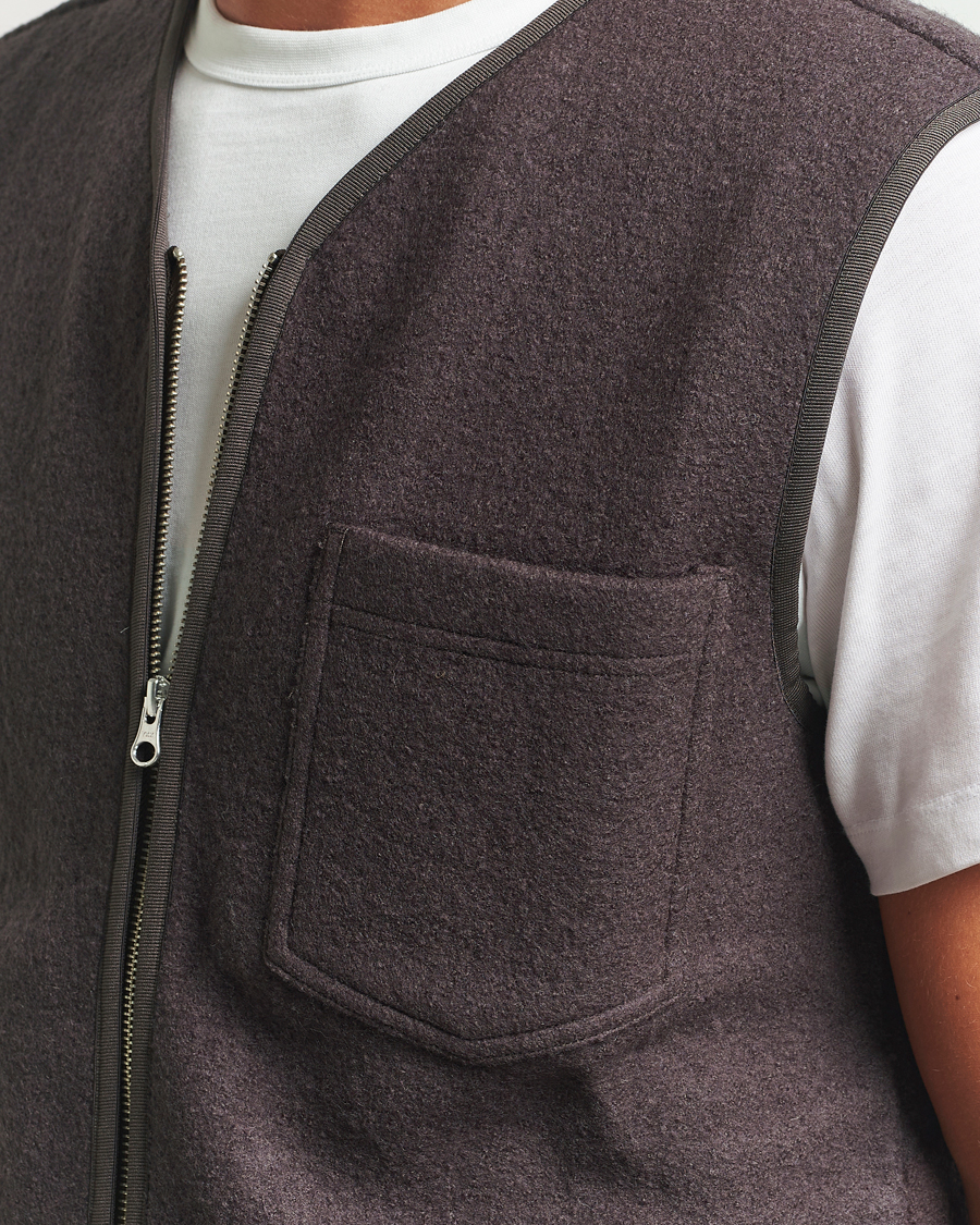 Heren | Gilets | Samsøe Samsøe | Hannes Boiled Wool Vest Turkish Coffee