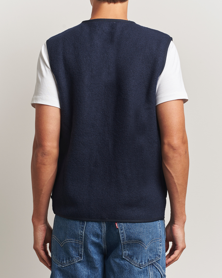 Heren | Gilets | Samsøe Samsøe | Hannes Boiled Wool Vest Salute Navy