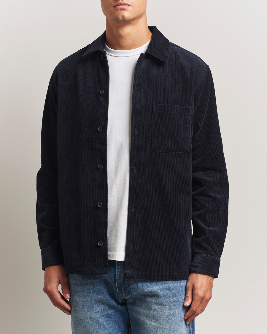 Heren | Overhemden | Samsøe Samsøe | Damon Corduroy Overshirt Salute Navy