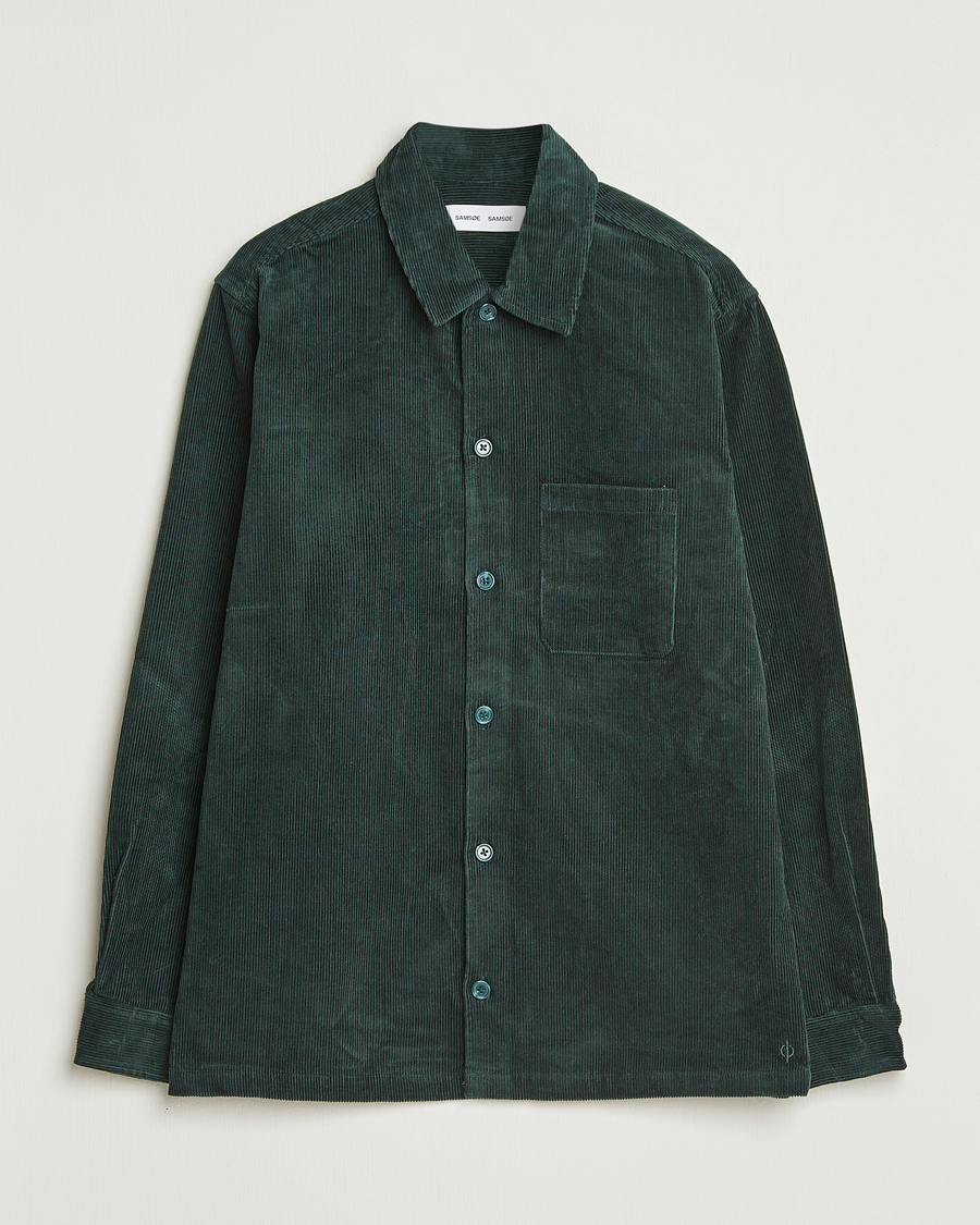 Heren | Overhemden | Samsøe Samsøe | Damon Corduroy Overshirt Green Gables