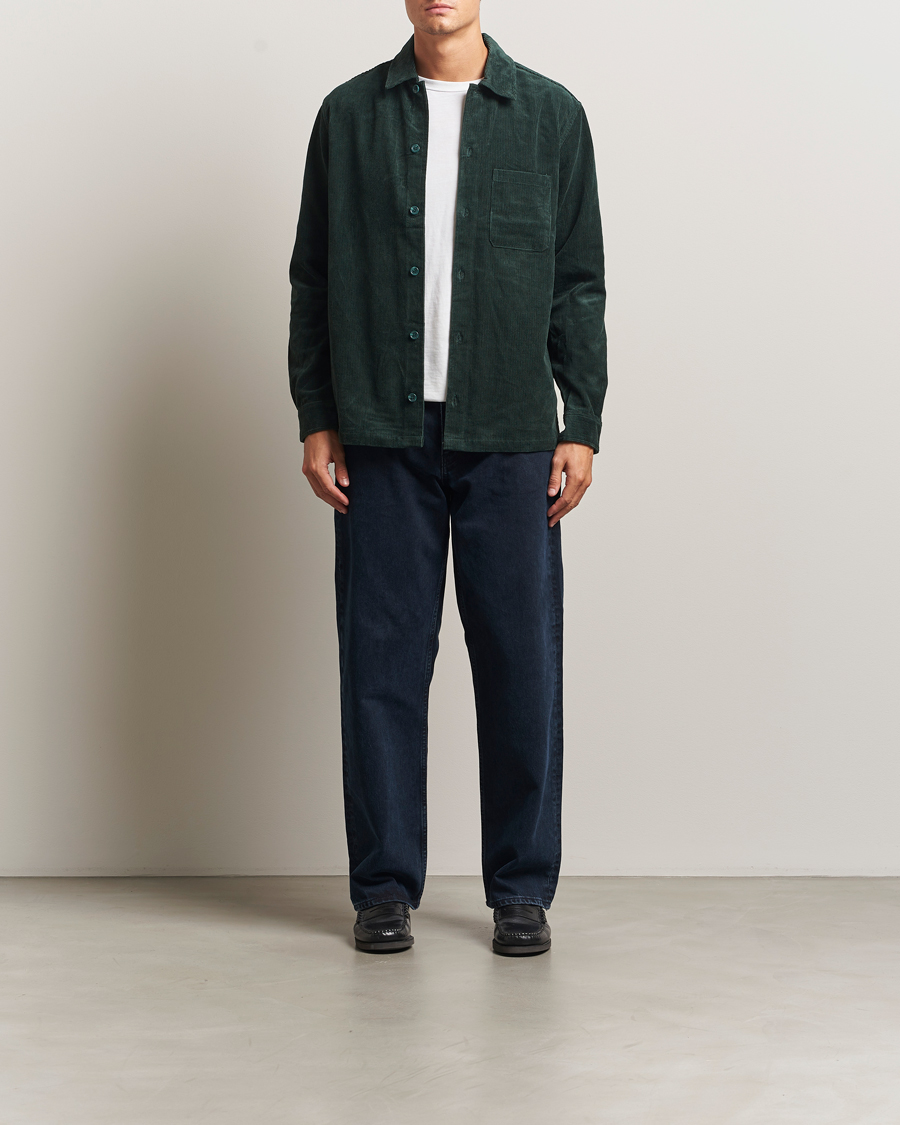 Heren | Overhemden | Samsøe Samsøe | Damon Corduroy Overshirt Green Gables