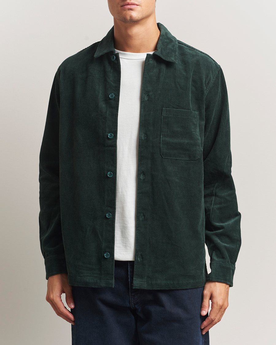 Heren | Overhemden | Samsøe Samsøe | Damon Corduroy Overshirt Green Gables