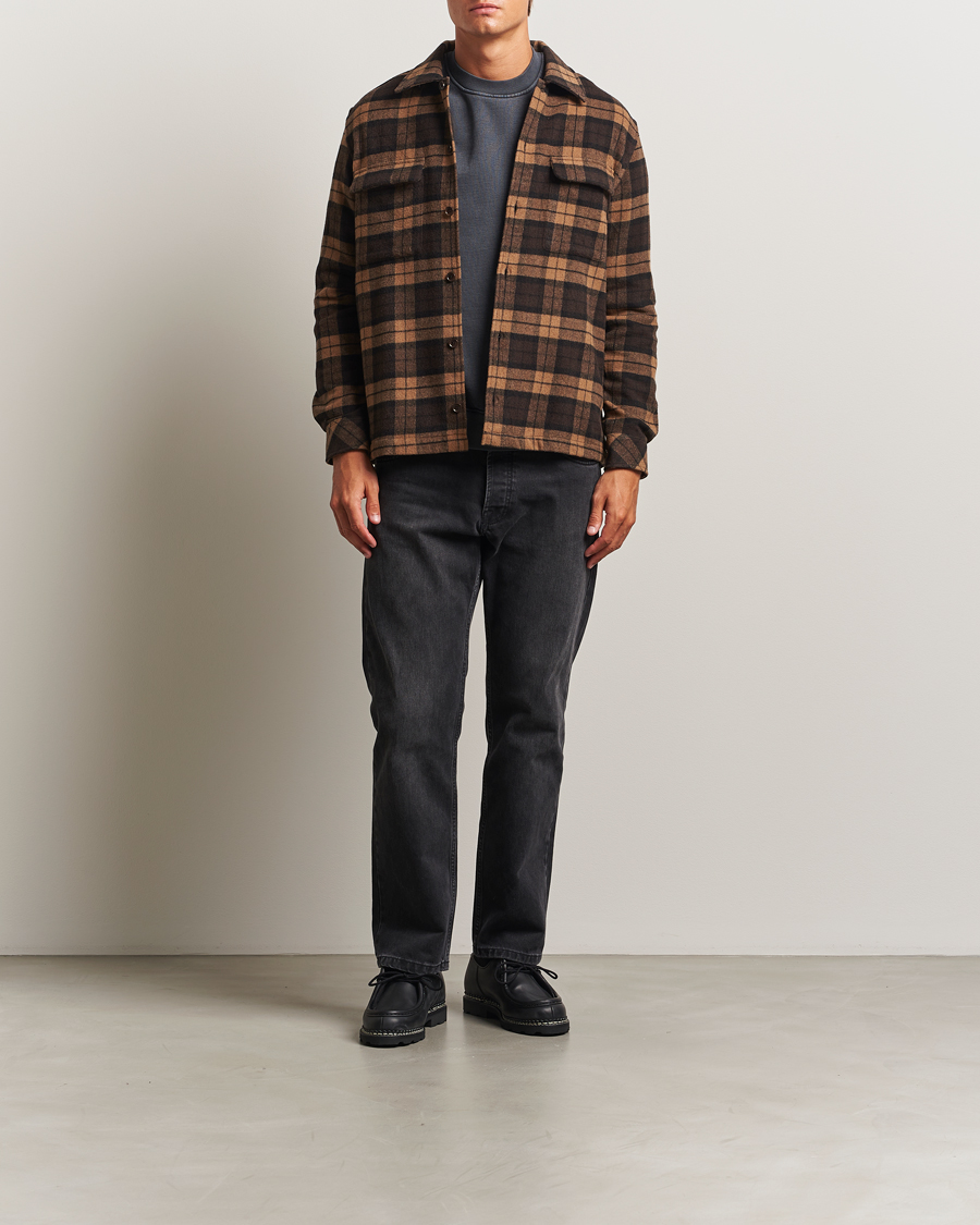 Heren | Overhemden | Samsøe Samsøe | Castor Checked Overshirt Turkish Coffee