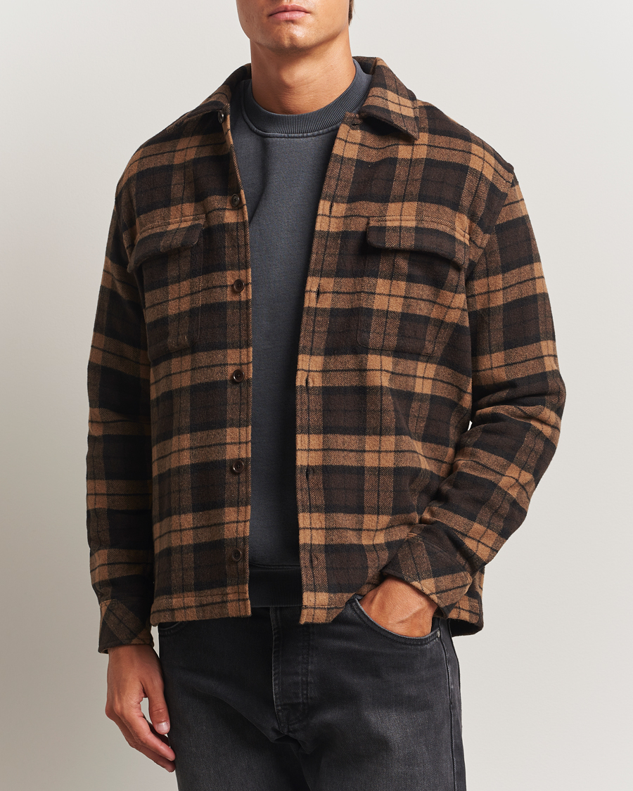 Heren | Overhemden | Samsøe Samsøe | Castor Checked Overshirt Turkish Coffee