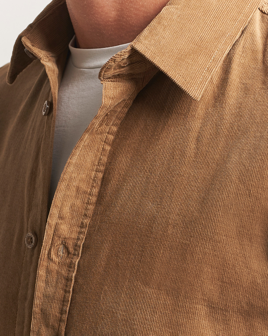 Heren | Overhemden | Samsøe Samsøe | Liam Baby Cord Shirt Otter Brown