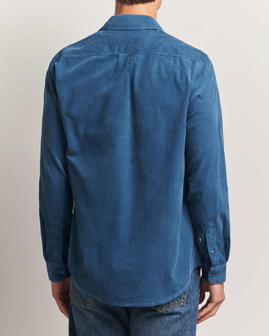 Heren | Overhemden | Samsøe Samsøe | Liam Baby Cord Shirt Stellar Blue