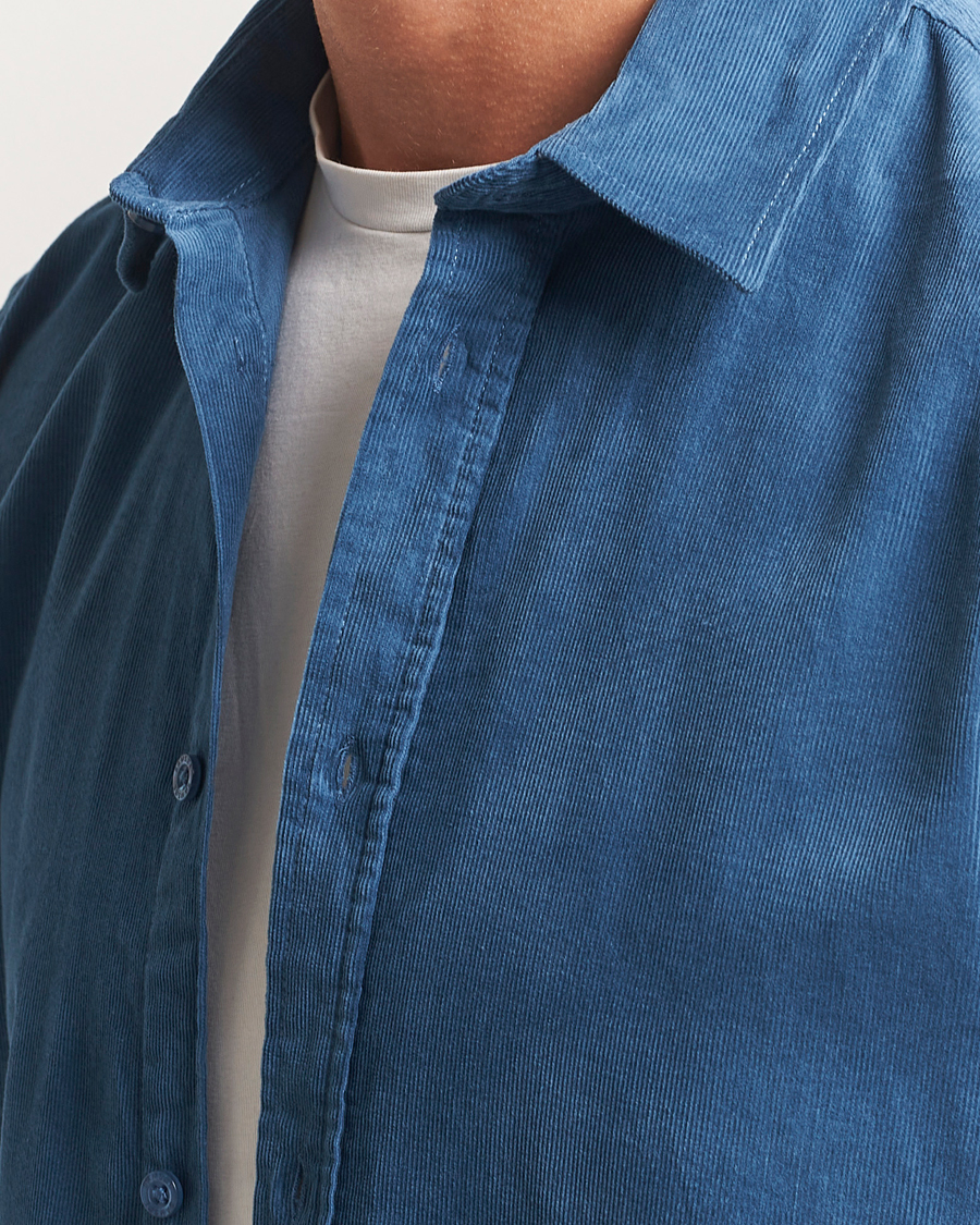 Heren | Overhemden | Samsøe Samsøe | Liam Baby Cord Shirt Stellar Blue