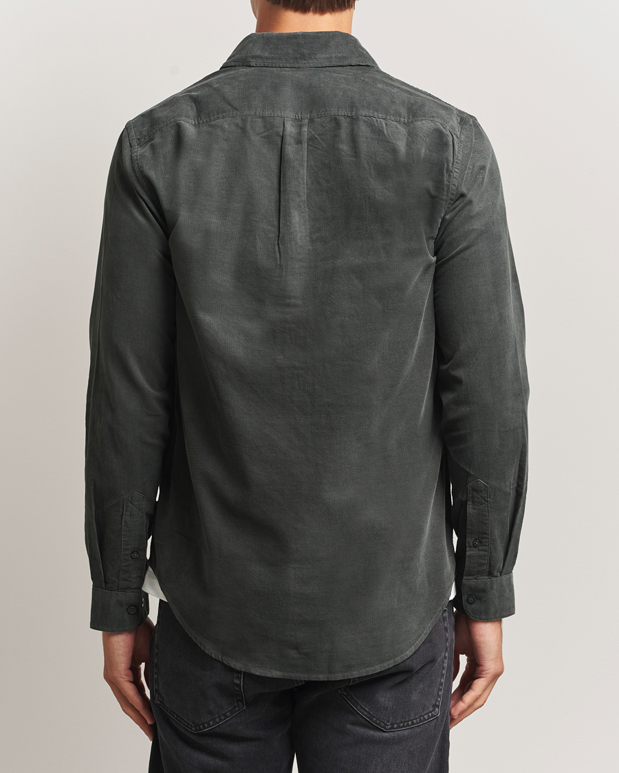 Heren | Overhemden | Samsøe Samsøe | Liam Baby Cord Shirt Black Oyster