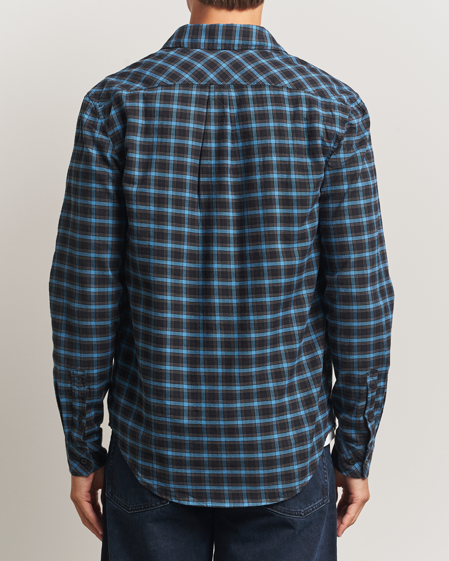 Heren | Overhemden | Samsøe Samsøe | Liam Brushed Cotton Checked Shirt Turkish Coffee
