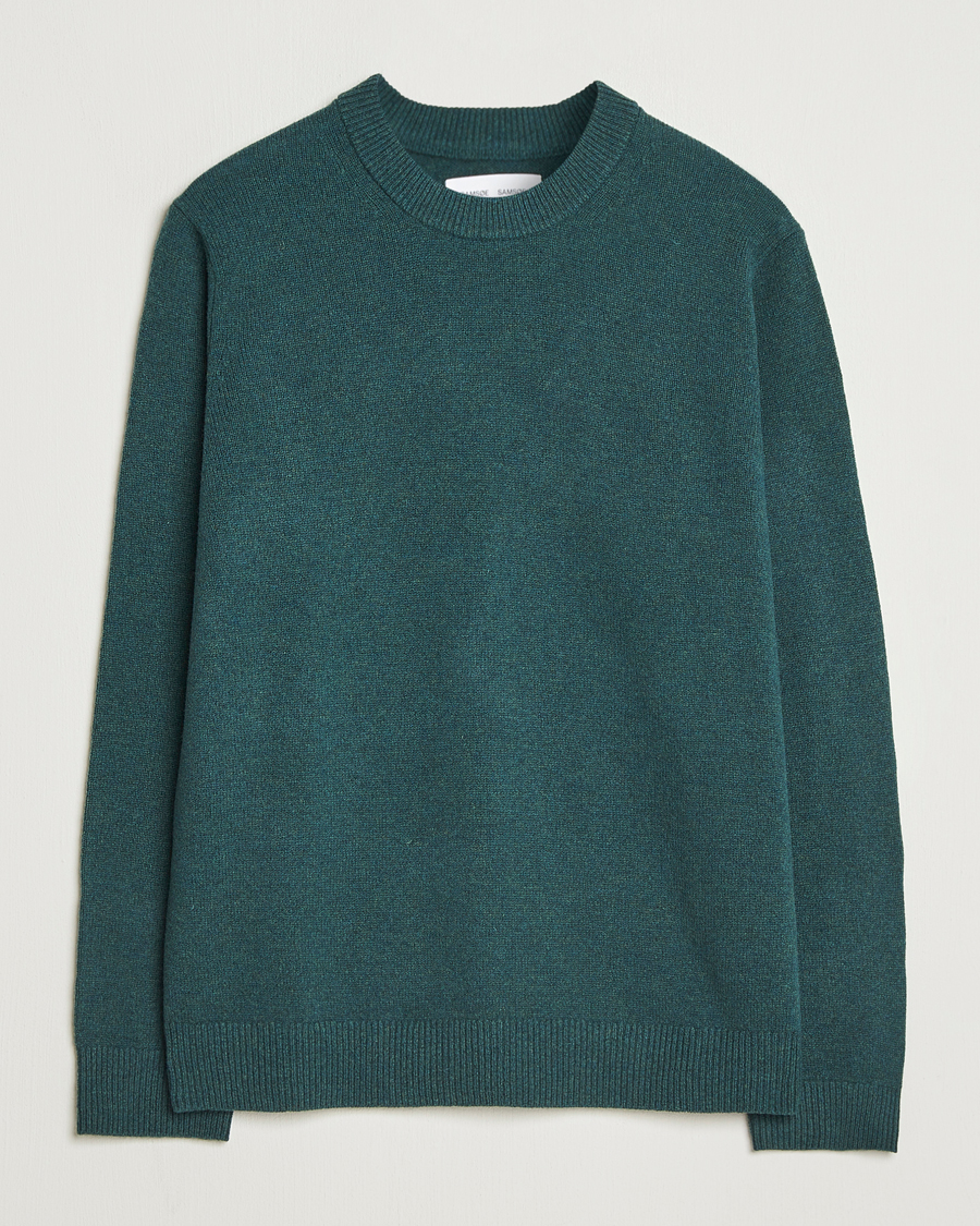 Heren | Truien | Samsøe Samsøe | Isak Knitted Crew Neck Green Gables