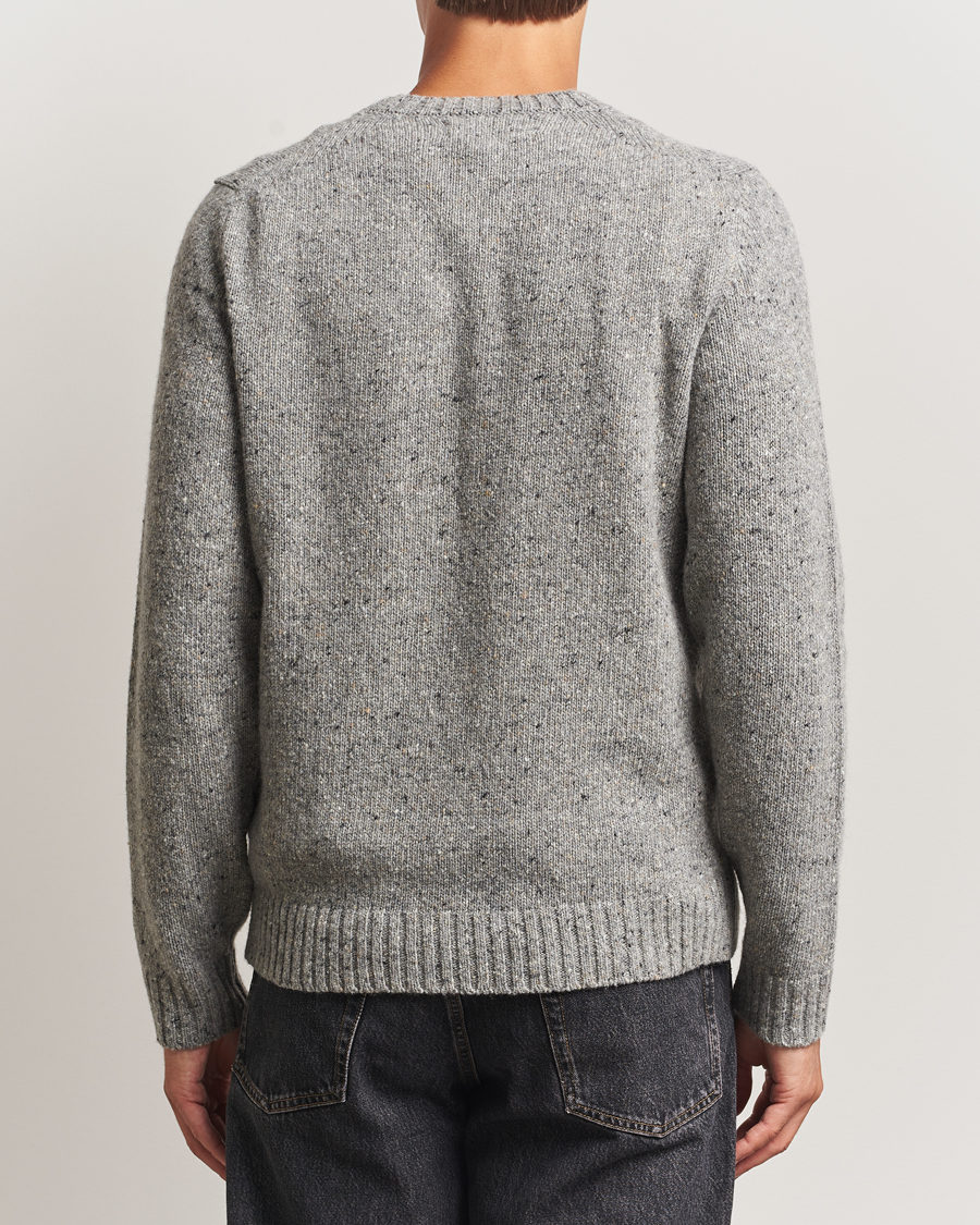 Heren | Truien | Samsøe Samsøe | Nataniel Donegal Knitted Crew Neck Grey Melange