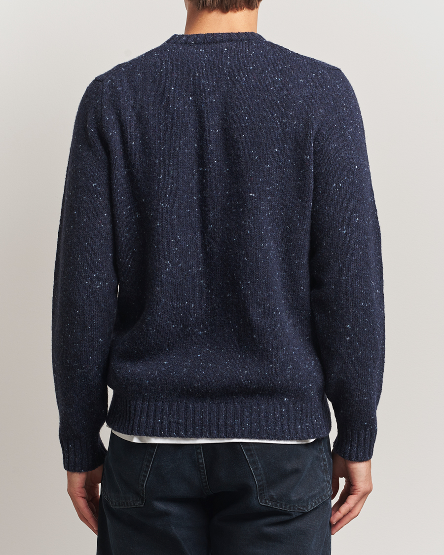 Heren | Truien | Samsøe Samsøe | Nataniel Donegal Knitted Crew Neck Salute Navy