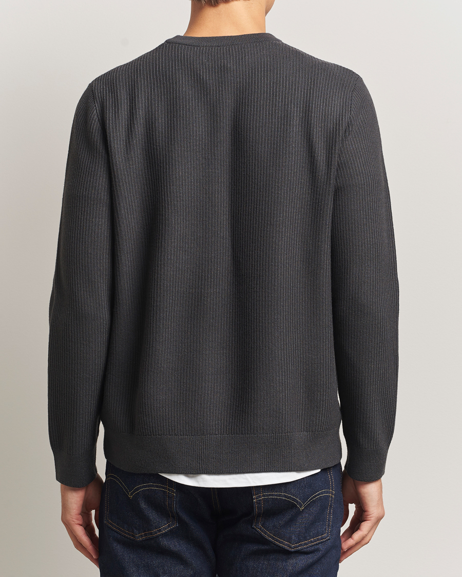Heren | Truien | Samsøe Samsøe | Dem Structured Knitted Crew Neck Black Oyster