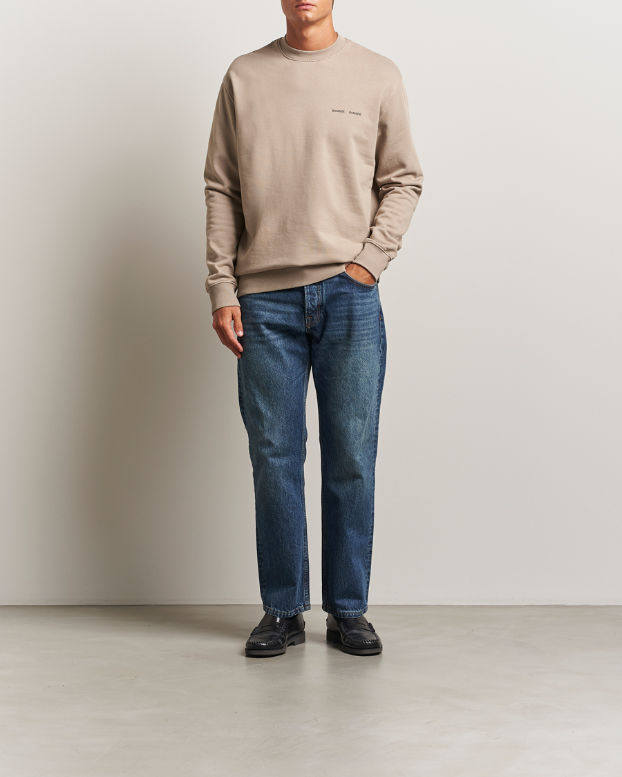 Heren | Truien | Samsøe Samsøe | Norsbro Crew Neck Sweatshirt Elephant Skin