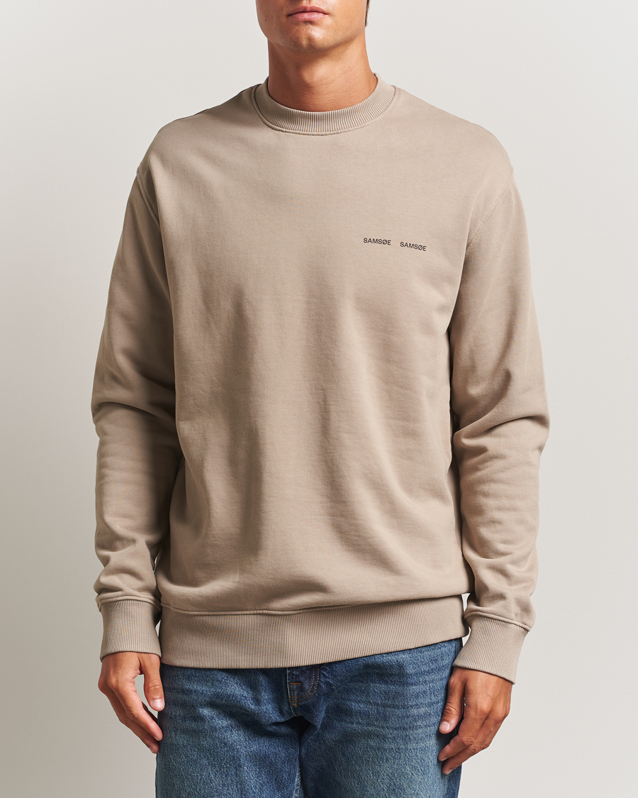 Heren | Truien | Samsøe Samsøe | Norsbro Crew Neck Sweatshirt Elephant Skin