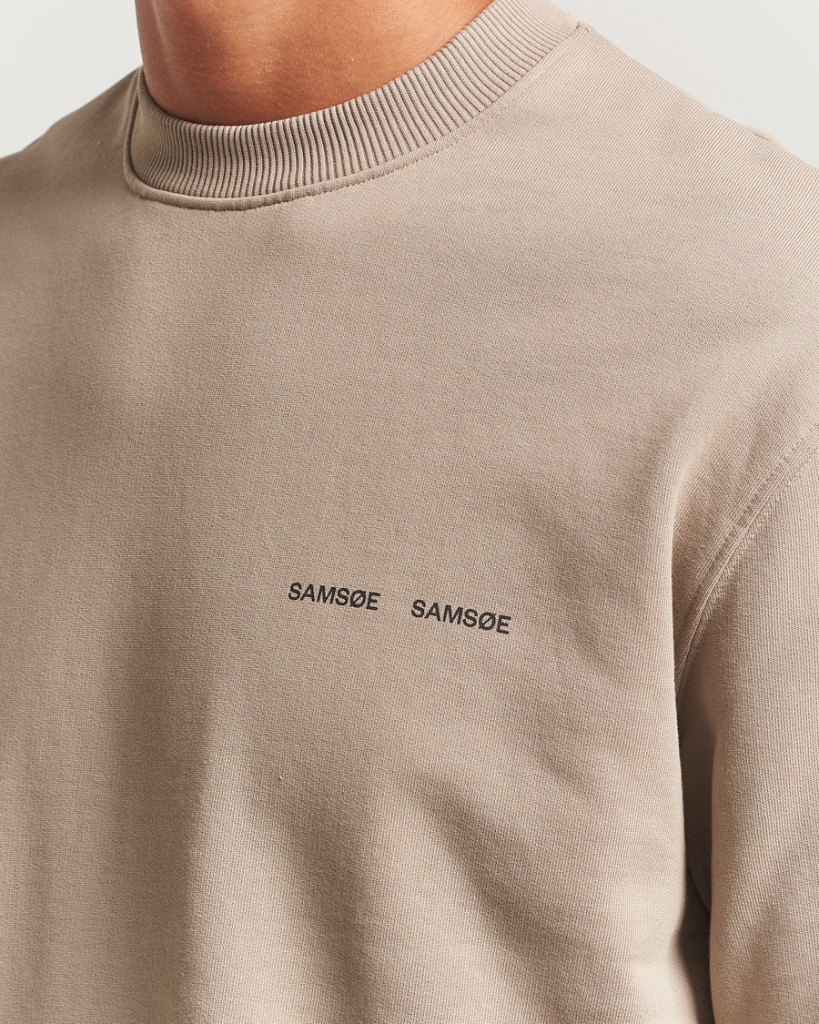 Heren | Truien | Samsøe Samsøe | Norsbro Crew Neck Sweatshirt Elephant Skin