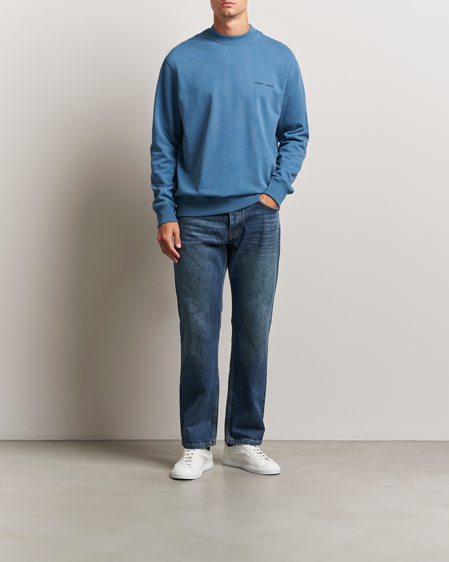 Heren | Truien | Samsøe Samsøe | Norsbro Crew Neck Sweatshirt Stellar Blue
