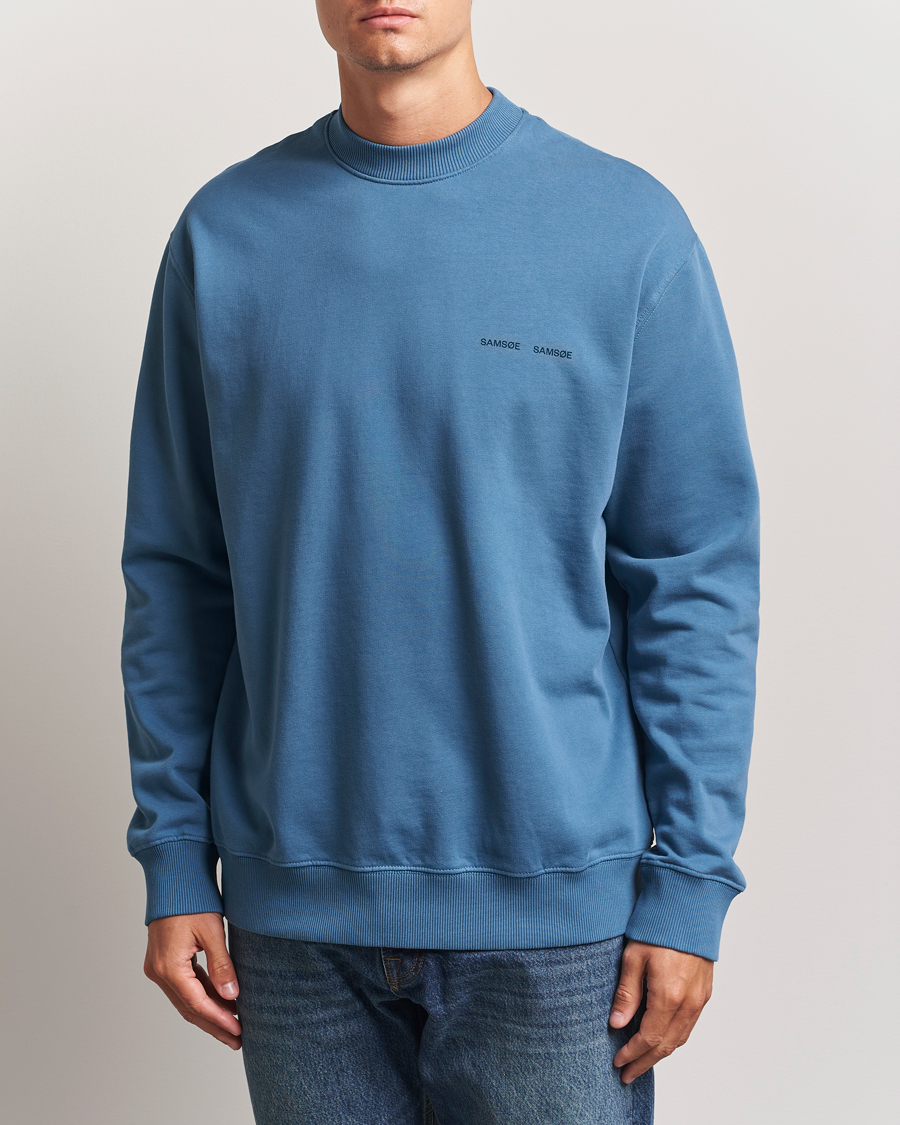 Heren | Truien | Samsøe Samsøe | Norsbro Crew Neck Sweatshirt Stellar Blue