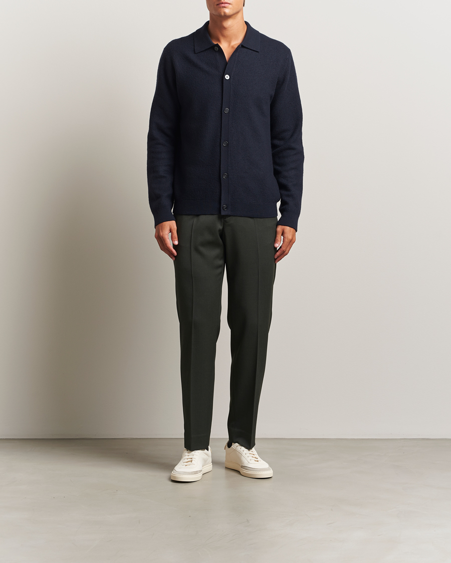 Heren | Truien | Samsøe Samsøe | Richard Merino Knitted Cardigan Salute Navy