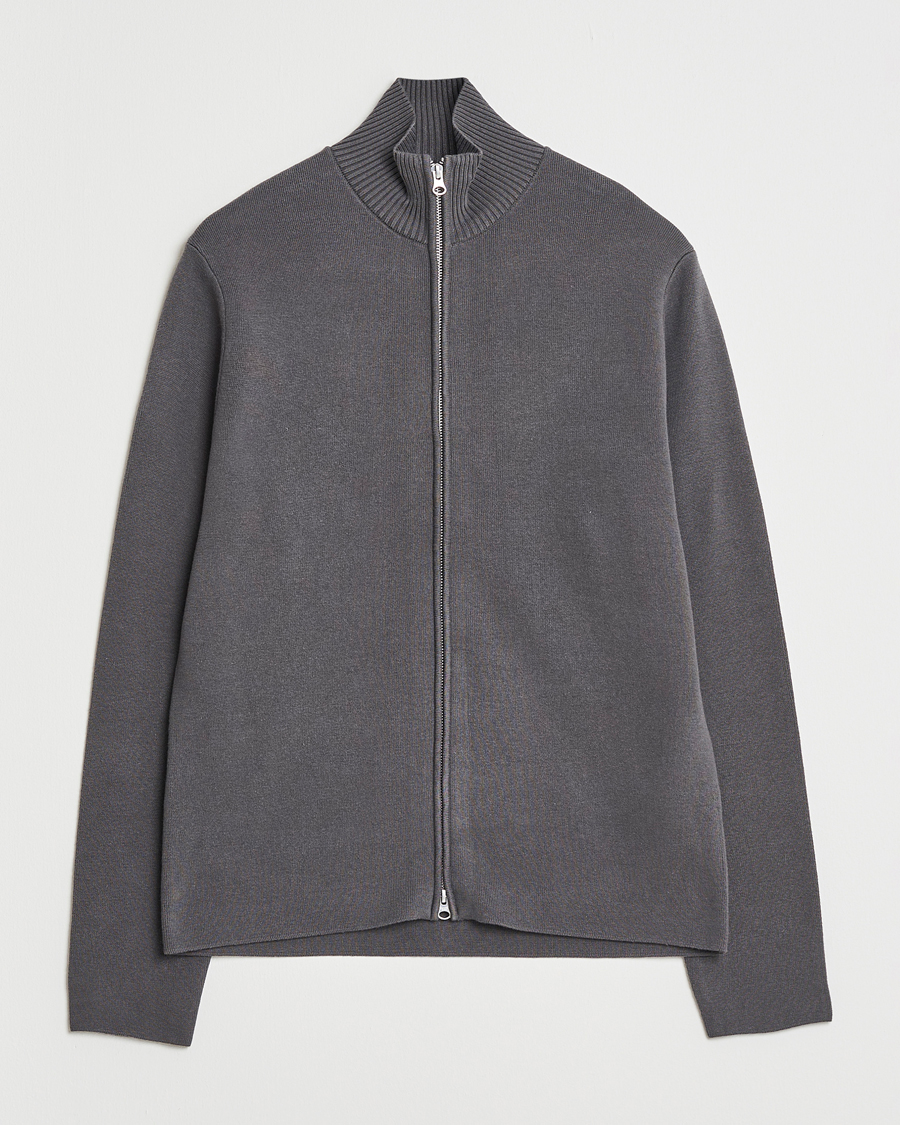 Heren | Truien | Samsøe Samsøe | Niklas Full Zip Black Oyster