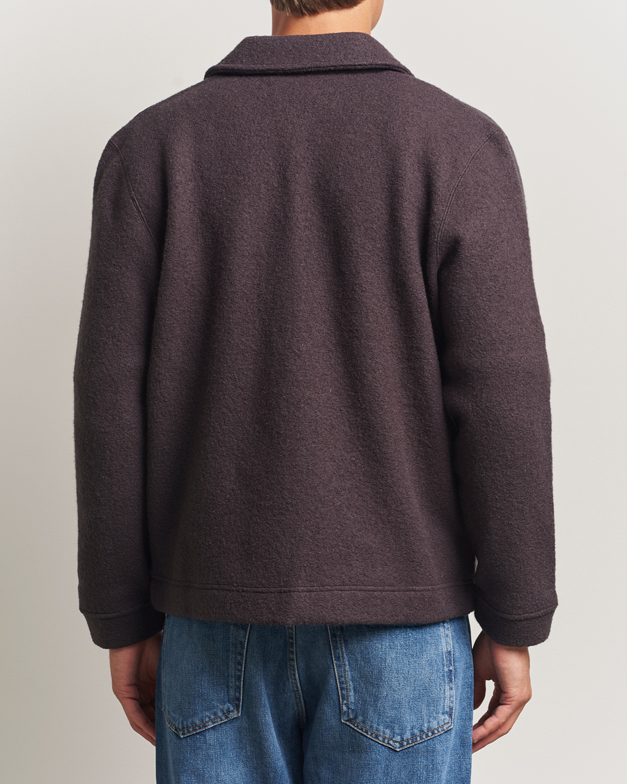 Heren | Truien | Samsøe Samsøe | Hannes Boiled Wool Full Zip Turkish Coffee