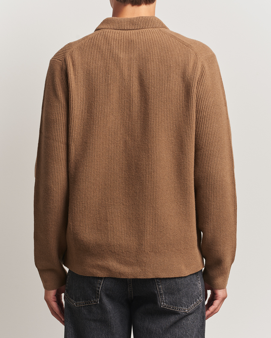Heren | Truien | Samsøe Samsøe | Isak Knitted Half Zip Polo Otter Brown