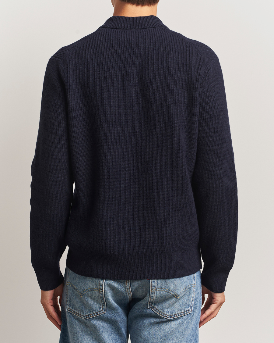 Heren | Truien | Samsøe Samsøe | Isak Knitted Half Zip Polo Salute Navy