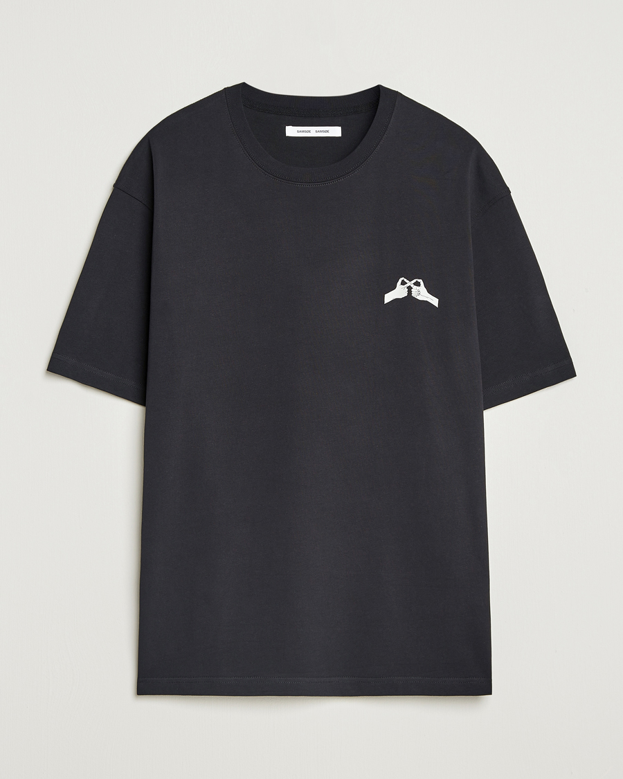Heren | T-shirts | Samsøe Samsøe | Florian To Connect Printed T-Shirt Black