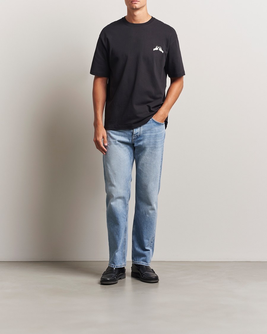 Heren | T-shirts | Samsøe Samsøe | Florian To Connect Printed T-Shirt Black