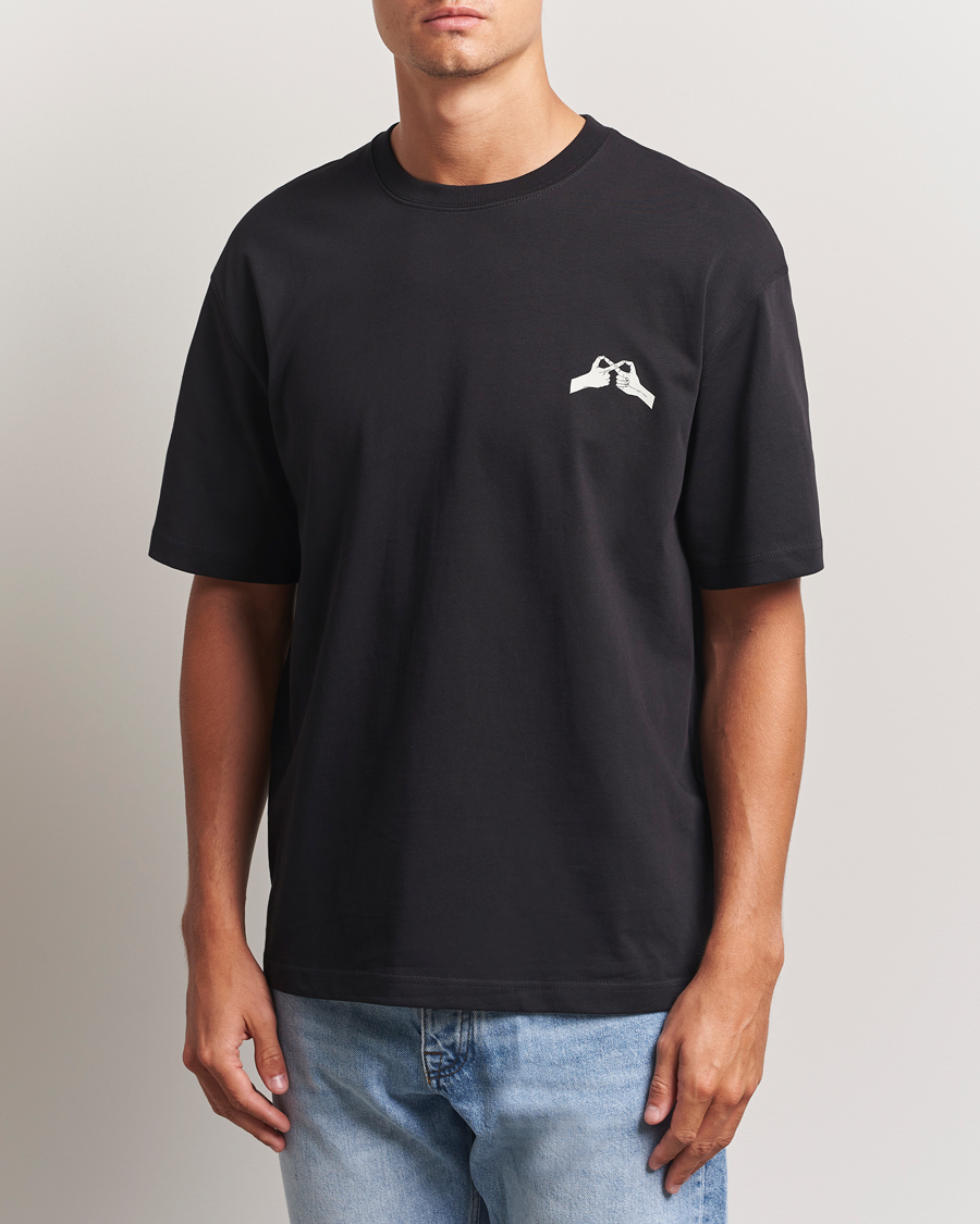 Heren | T-shirts | Samsøe Samsøe | Florian To Connect Printed T-Shirt Black