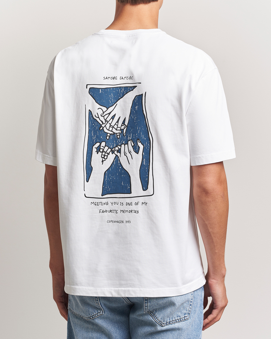 Heren | T-shirts | Samsøe Samsøe | Florian To Connect Printed T-Shirt White