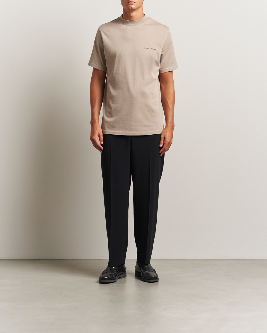 Heren | T-shirts | Samsøe Samsøe | Norsbro Crew Neck T-Shirt Elephant Skin