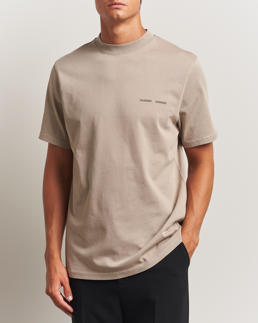 Heren | T-shirts | Samsøe Samsøe | Norsbro Crew Neck T-Shirt Elephant Skin