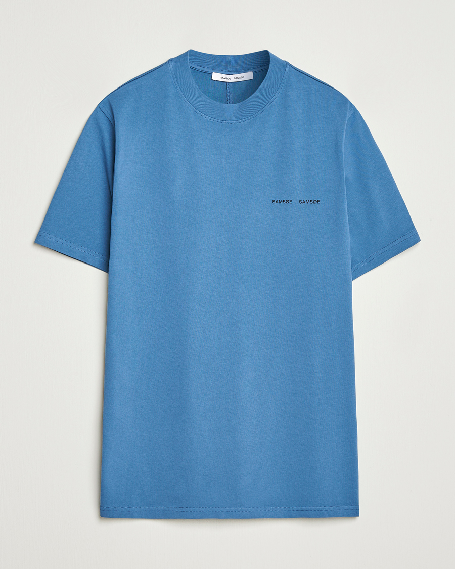 Heren | T-shirts | Samsøe Samsøe | Norsbro Crew Neck T-Shirt Stellar Blue