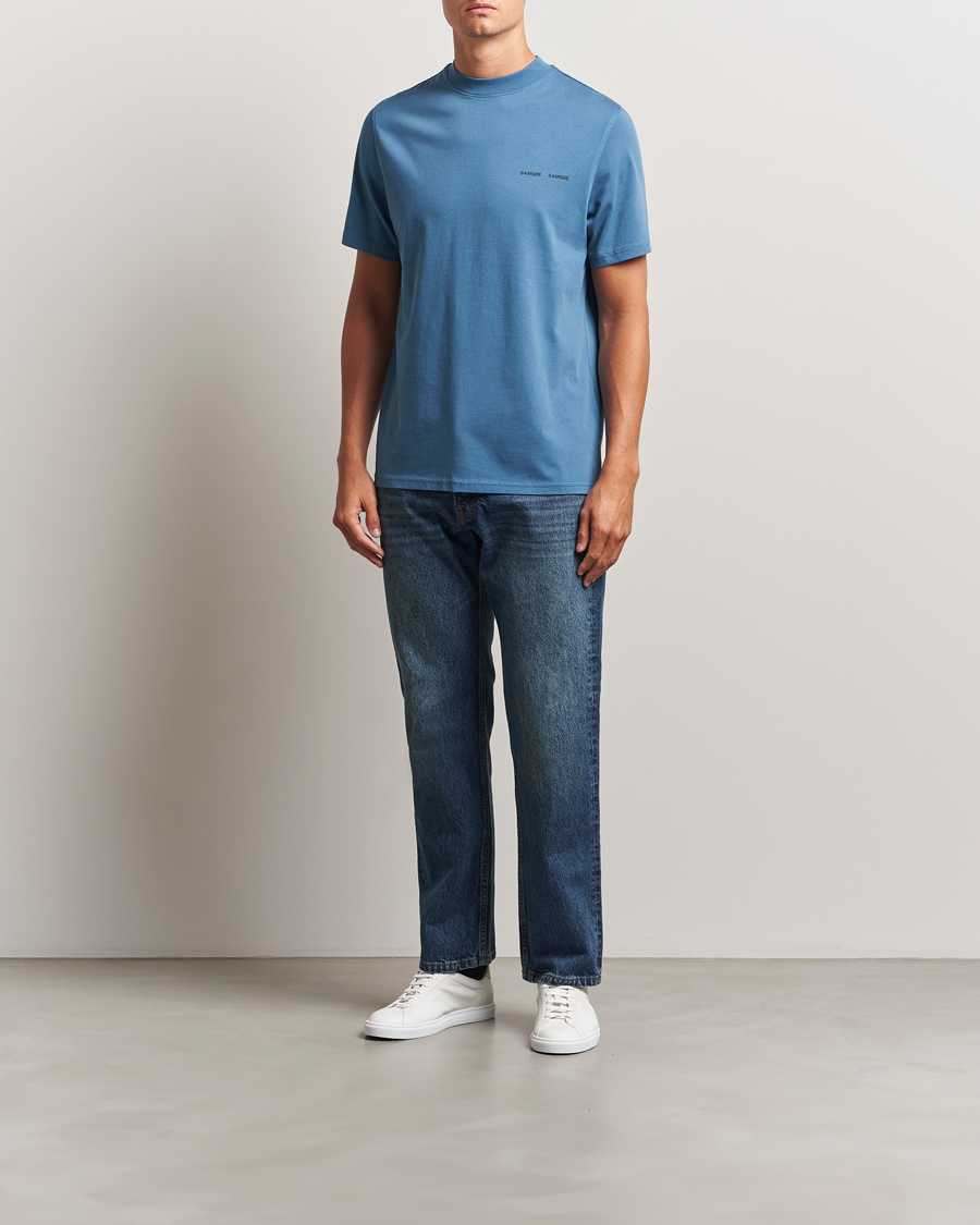 Heren | T-shirts | Samsøe Samsøe | Norsbro Crew Neck T-Shirt Stellar Blue