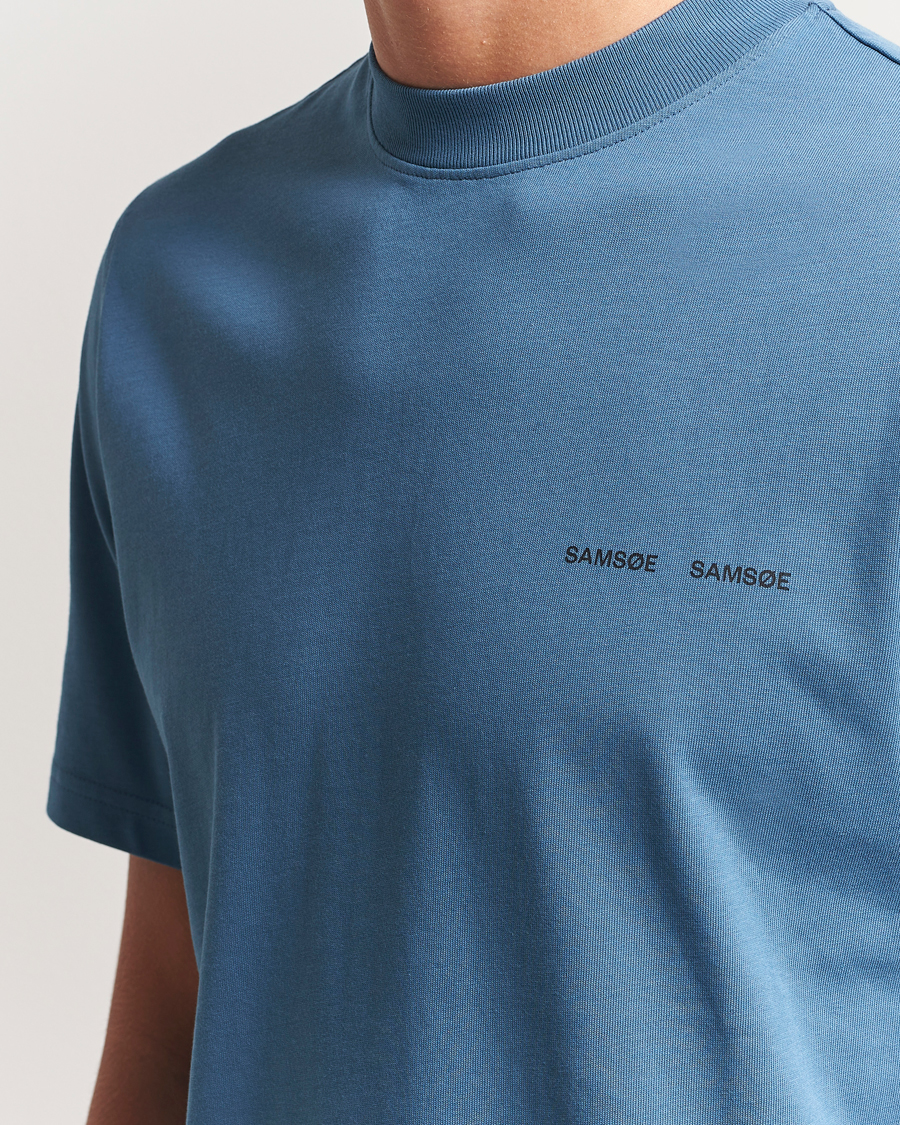 Heren | T-shirts | Samsøe Samsøe | Norsbro Crew Neck T-Shirt Stellar Blue