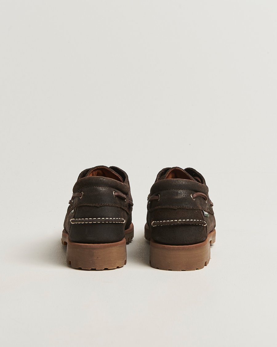 Heren | Instappers | Sebago | Acadia Waxed Suede Loafer Dark Brown