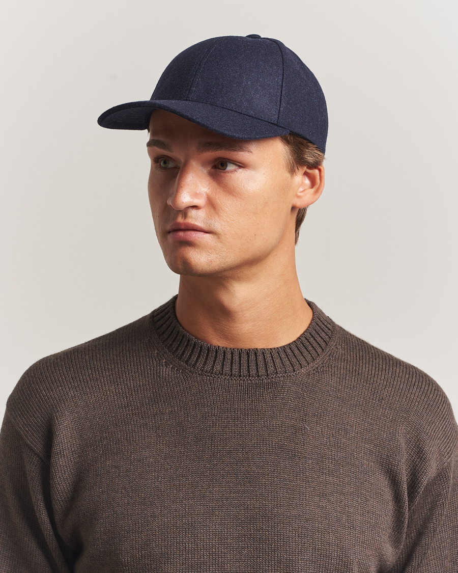 Heren | Hoeden en petten | Varsity Headwear | Flannel Baseball Cap Dark Navy