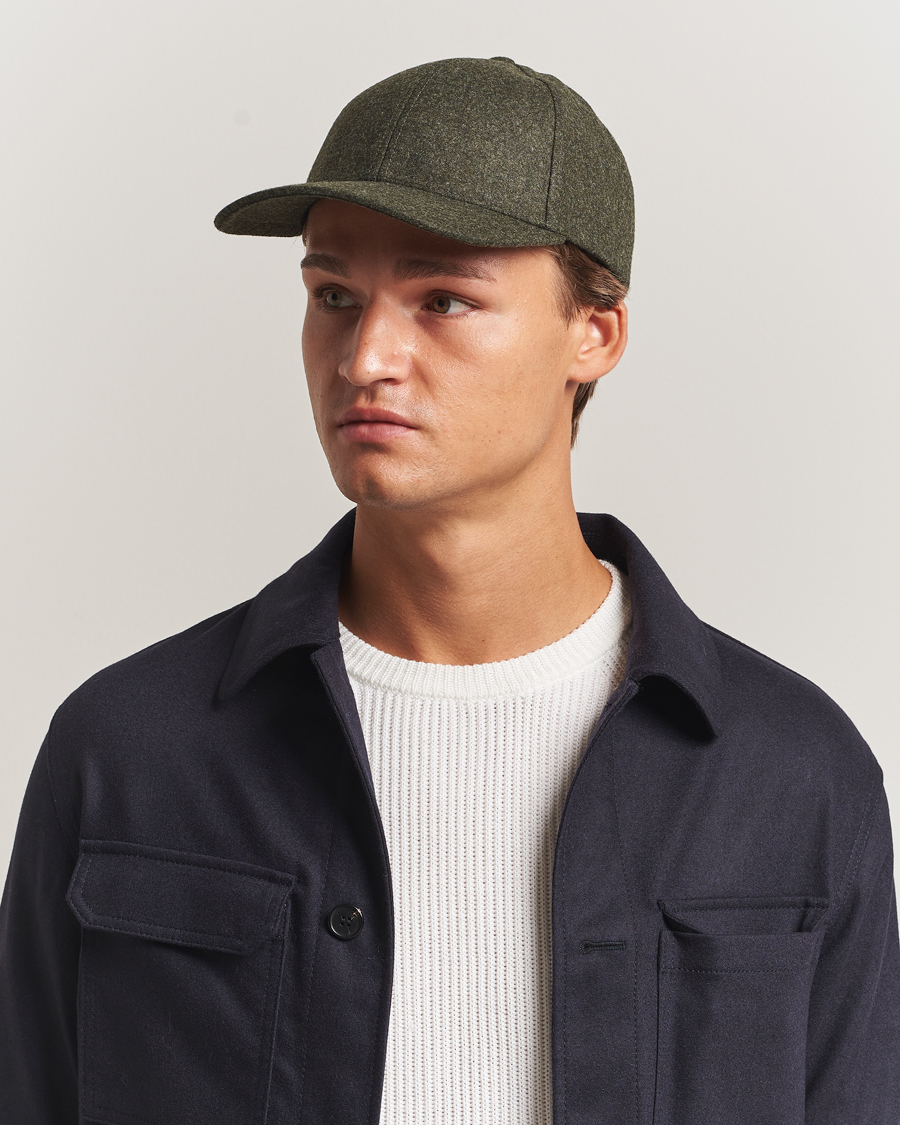 Heren | Hoeden en petten | Varsity Headwear | Flannel Baseball Cap Forest Green