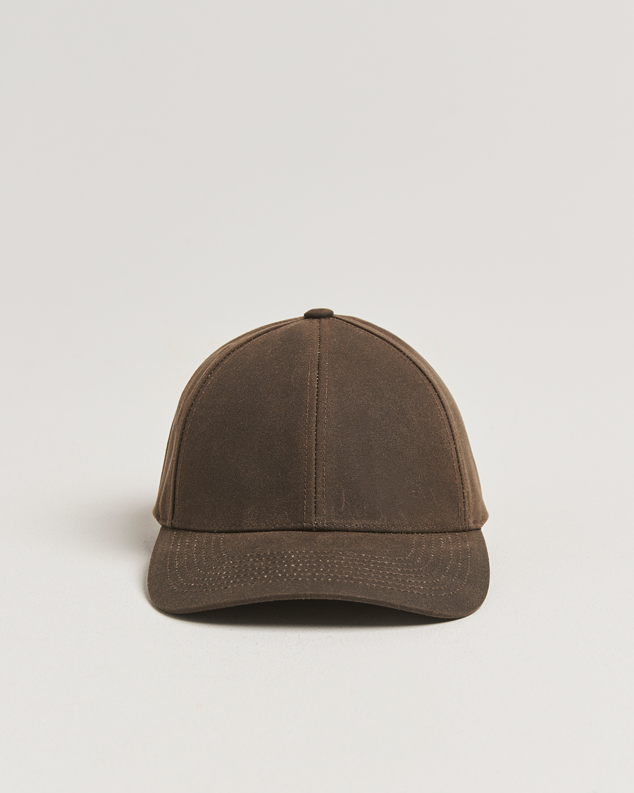 Heren | Hoeden en petten | Varsity Headwear | Oilskin Baseball Cap Chestnut Brown