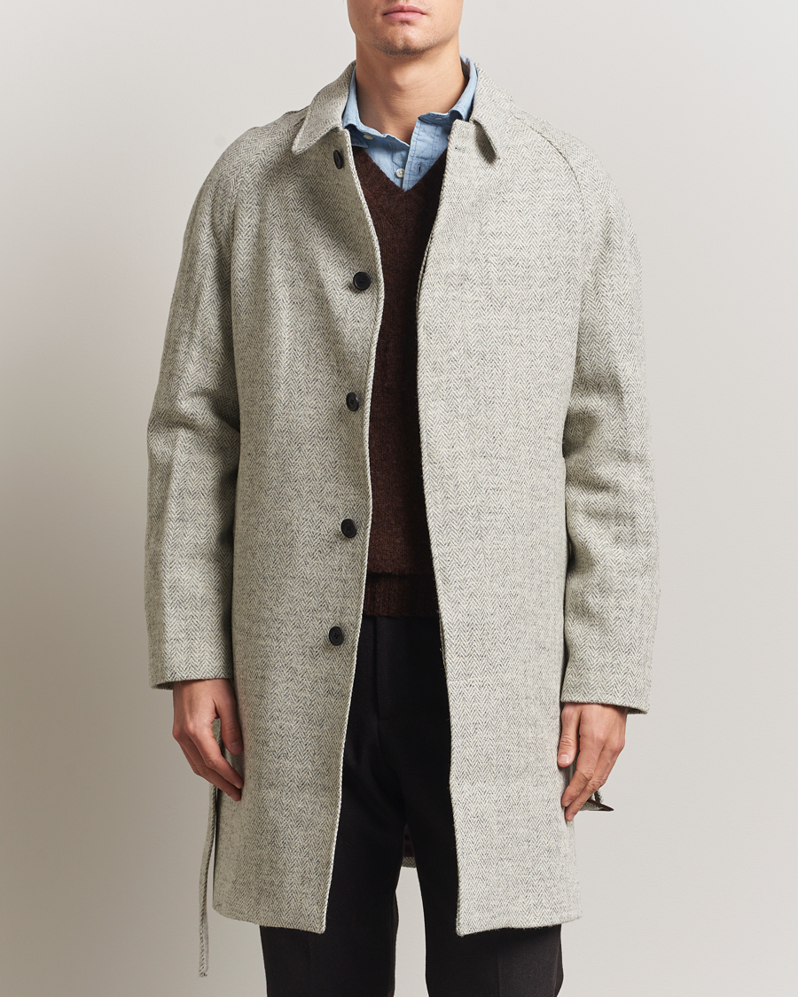 Heren | Jassen | Walker Slater | Watson Harris Tweed Herringbone Coat Light Grey