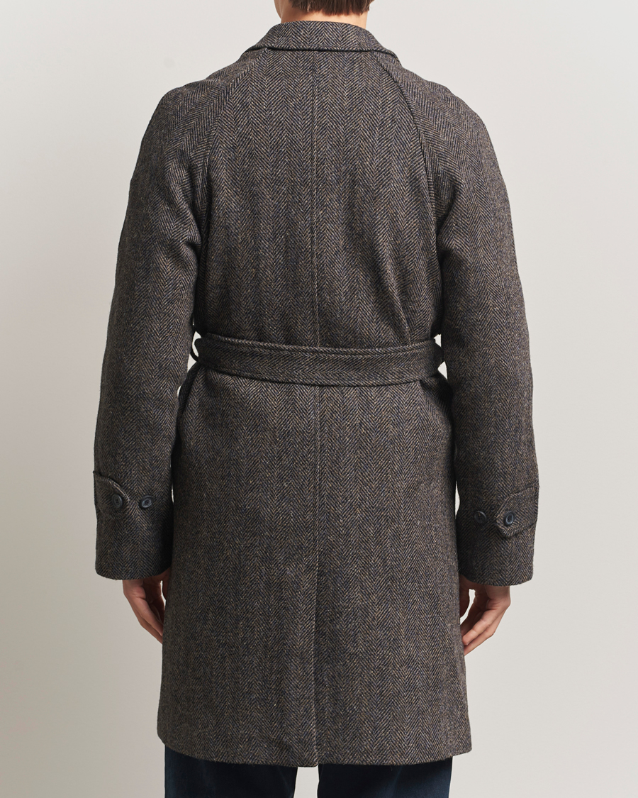Heren | Jassen | Walker Slater | Watson Harris Tweed Herringbone Coat Dark Brown