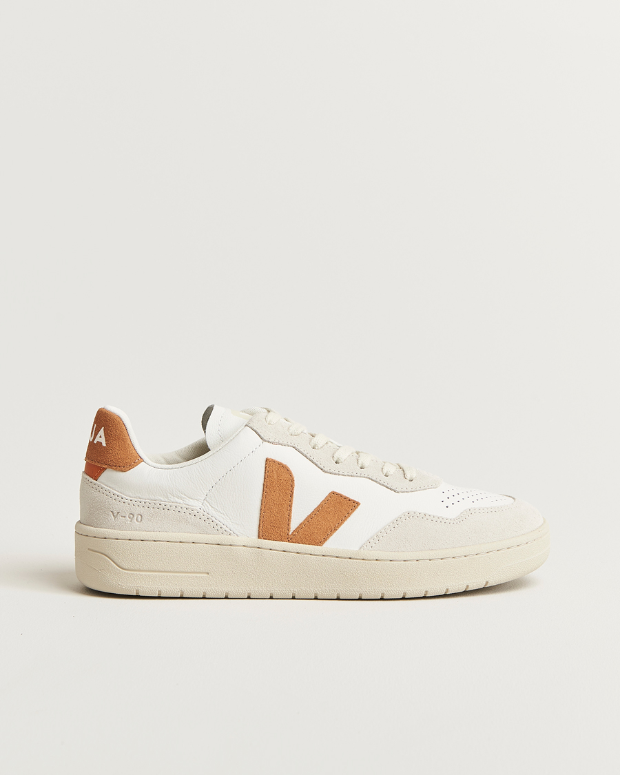 Heren | Sneakers | Veja | V-90 Sneaker Extra White/Umber