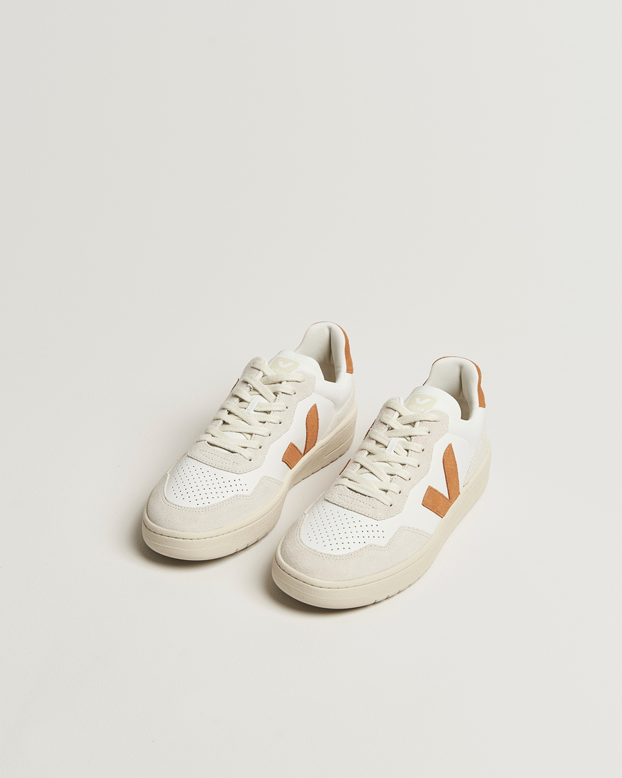 Heren | Sneakers | Veja | V-90 Sneaker Extra White/Umber