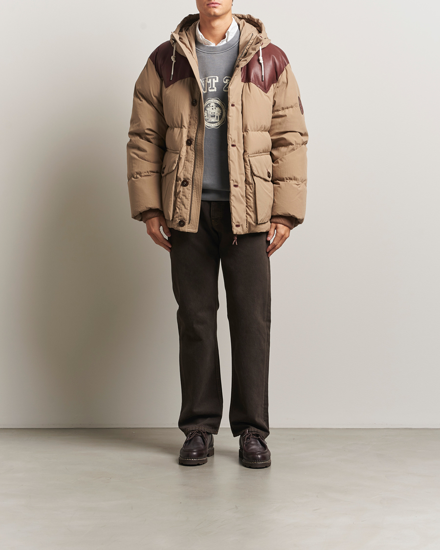 Heren | Jassen | GANT 240 Mulberry Street | Cotton Down Hooded Jacket Carmel Beige